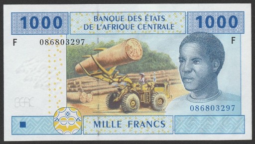 Zdjęcie oferty: Afryka Centralna 1000 franków CFA 2002 - stan UNC