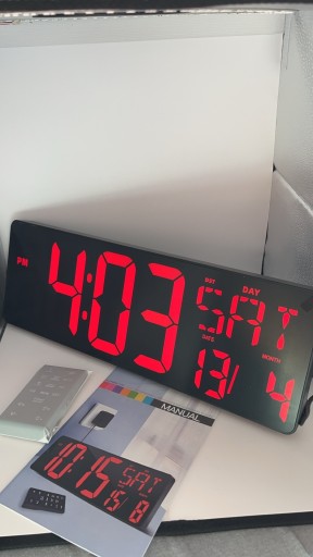 Zdjęcie oferty: Zegar cyfrowy 42cm duzy zegar z budzikiem