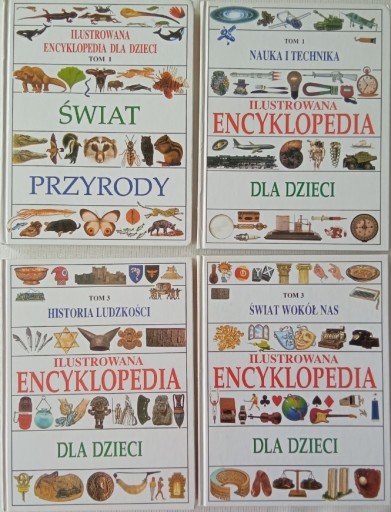 Zdjęcie oferty: Komplet - 4 Ilustrowane Encyklopedie Dla Dzieci