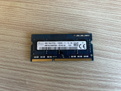 Zdjęcie oferty: Pamięć RAM DDR3L 4GB 1Rx8 PC3L-12800S 11-13-B4