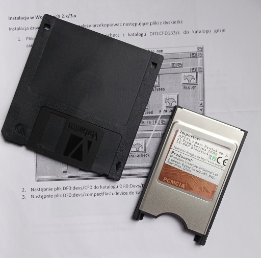 Zdjęcie oferty: Adapter CF-PCMCIA do Amiga 600/1200+driver