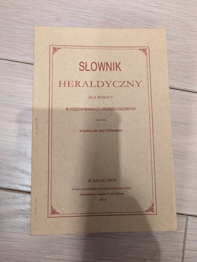 Zdjęcie oferty: Słownik heraldyczny - Krzyżanowski