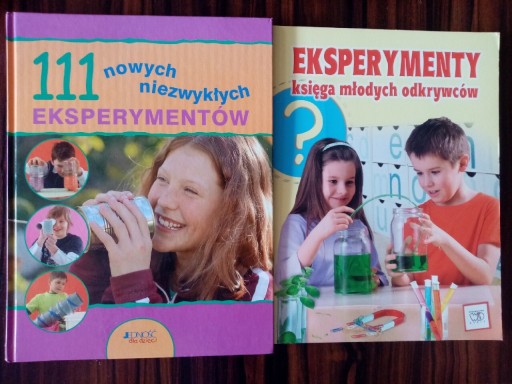 Zdjęcie oferty: Eksperymenty księga młodych odkrywców 2 książki 