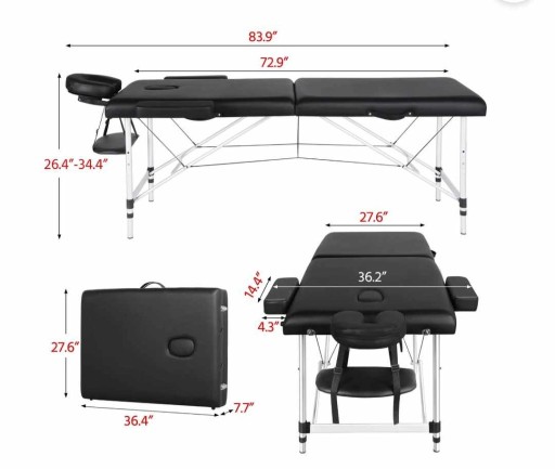 Zdjęcie oferty: Stół łóżko do masażu 2 krotnie składany aluminium