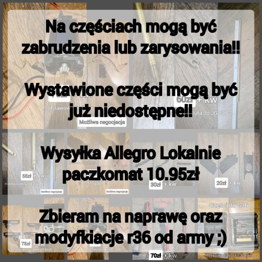 Zdjęcie oferty: Części do replik ASG G36 AEG 