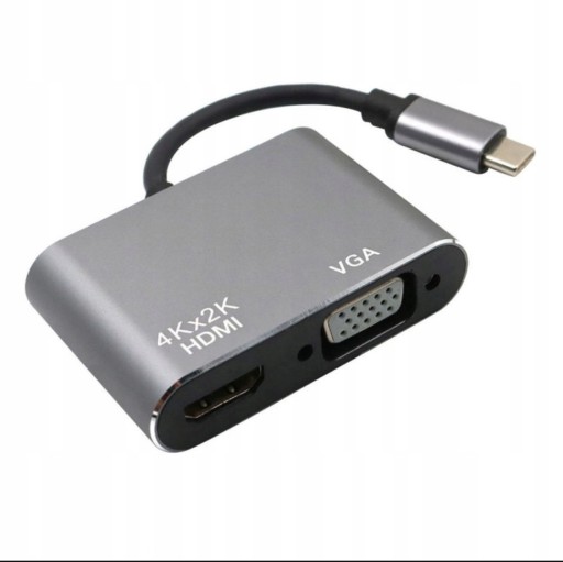 Zdjęcie oferty: Adapter Przejściówka USB-C USB3.1 - VGA HDMI 4K