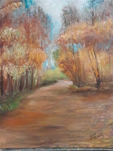 Zdjęcie oferty: Obraz olejny ręcznie malowany 40x50 cm "Jesień"