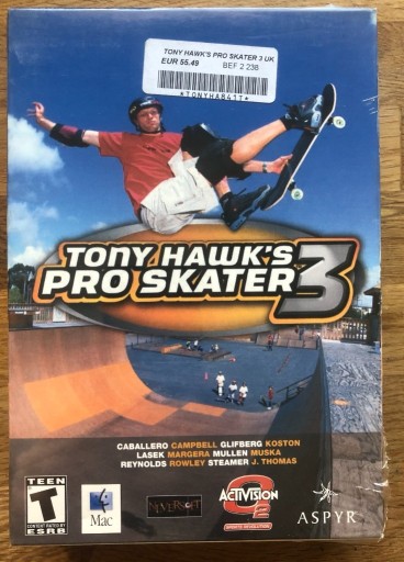 Zdjęcie oferty: Tony Hawk's Pro Skater 3 Mac OS pudełko folia