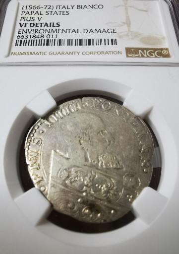 Zdjęcie oferty: Moneta papieska Pius V 1566-1572 grading NGC 
