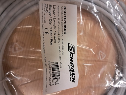 Zdjęcie oferty: Kabel sieciowy,komputerowy kat 6a RJ45 10m,10GB