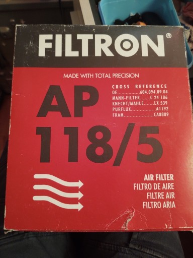 Zdjęcie oferty: Filtr powietrza filtron ap 118/5