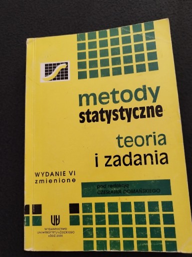 Zdjęcie oferty: Metody statystyczne teoria i zadania 