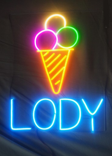 Zdjęcie oferty: LODY neon LED reklama wewnętrzna