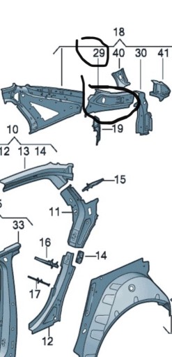 Zdjęcie oferty: Audi a4 b9 8w5810205  wzmocnienie wewnętrzna lewa 