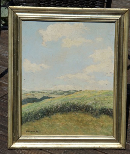 Zdjęcie oferty: Pejzaż olejny, sygnowany, E.Gottwald 1942 , pole