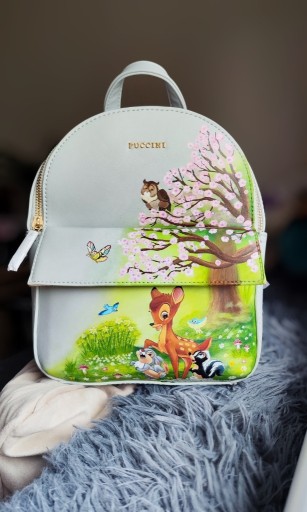 Zdjęcie oferty: Ręcznie malowany, unikatowy plecak Puccini - Bambi