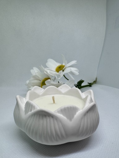 Zdjęcie oferty: Świeca sojowa w pojemniku z gipsu polimerowego handmade