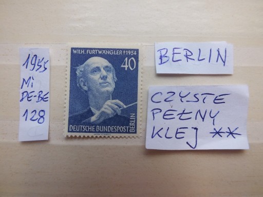 Zdjęcie oferty: znaczki Mi 128 ** BERLIN 1955 Niemcy RFN BRD