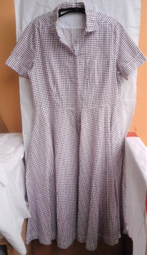 Zdjęcie oferty: Sukienka kopertowa retro vintage pinup kropki r.L-XL