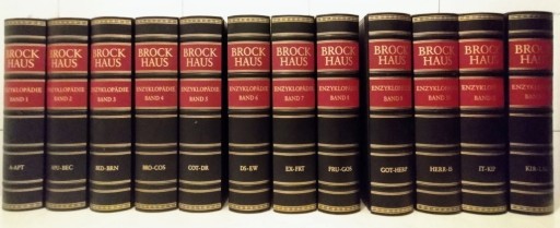 Zdjęcie oferty: 12 tomów Encyklopedia Brockhaus 1986 skórzana 