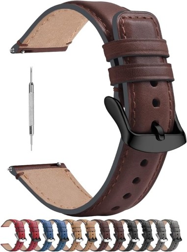 Zdjęcie oferty: Pasek do zegarka 22 mm, ciemnobrązowy