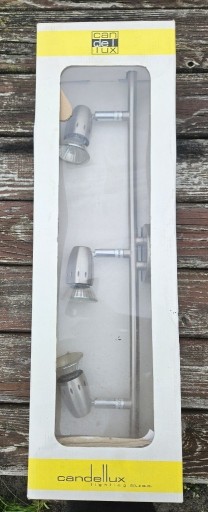 Zdjęcie oferty: Lampa sufitowa listwa 3 punktowa nikiel mat 