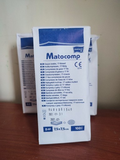Zdjęcie oferty: Matocomp kompresy z gazy 17-nitkowe niejałowe 