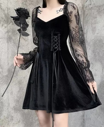 Zdjęcie oferty: Sukienka goth dark in love witch killstar restyle