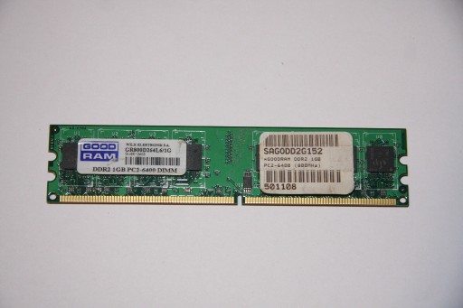 Zdjęcie oferty: Pamięć RAM  1GB GOODRAM DDR2 1GB PC2-6400 DIMM