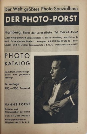 Zdjęcie oferty: Der Photo-Ports Photo Katalog (niem) 1936