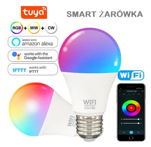 Zdjęcie oferty: Żarówka Smart LED TUYA WIFI RGBCW 9W 