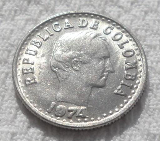 Zdjęcie oferty: Kolumbia Francisco Paula Santander 20 centavo 1974