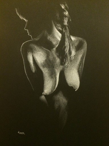 Zdjęcie oferty: Rysunek "Nude Noir" #465 290x210 mm