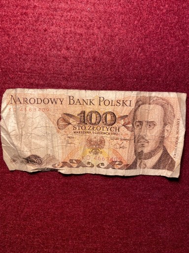 Zdjęcie oferty: Banknot PRL 100 zł 1982 