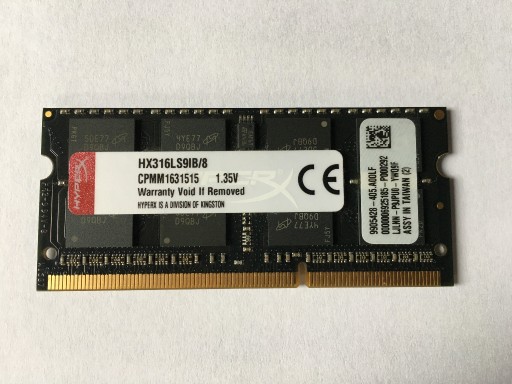 Zdjęcie oferty: Pamięć RAM DDR3 Kingston HyperX HX316LS9IB/8 8GB