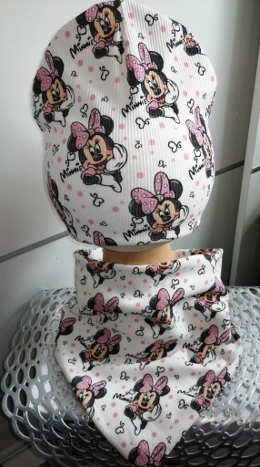 Zdjęcie oferty: Komplet czapka i chustka handmade minnie mause