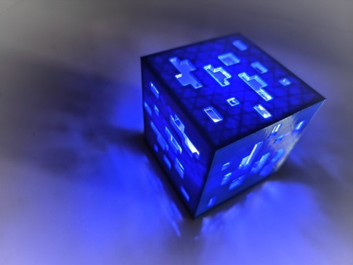 Zdjęcie oferty: Oryginalna Lampka Minecraft niebieska 3xLED bialy