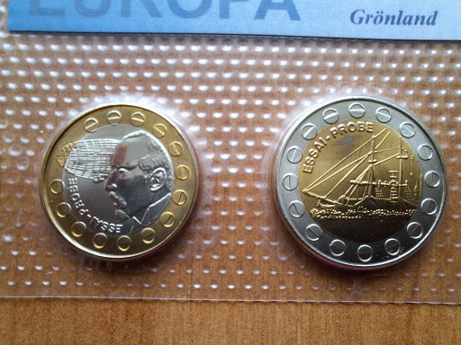 Zdjęcie oferty: Set monet Euro Próba Grenlandia 2004 r. 8 próbnych monet w blistrze zestaw