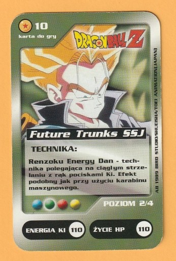 Zdjęcie oferty: KARTA DRAGON BALL Z - CHIO - FUTURE TRUNKS SSJ 10