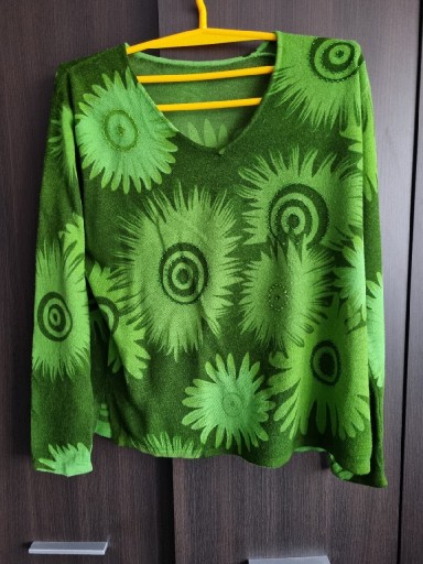 Zdjęcie oferty: Sweter zielony oversize Vintage 