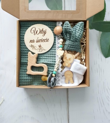 Zdjęcie oferty: Prezent dla niemowlaka Gift Box Baby Shower KOLORY