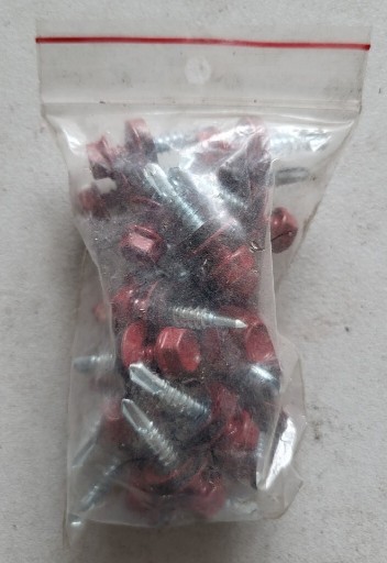 Zdjęcie oferty: Wkręt farmerski 4,8 x 25 mm RAL 3011 25 sztuk