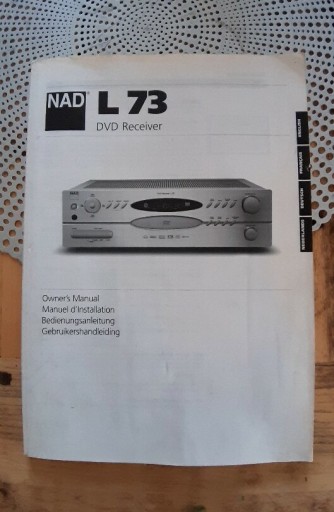 Zdjęcie oferty: Instrukcja do Amplituner Nad L 73