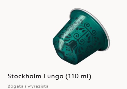 Zdjęcie oferty: Nespresso kapsułki Stockholm Lungo (110 ml) Bogata i wyrazista 1 kapsułka