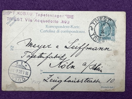 Zdjęcie oferty: 1 karta pocztowa  1906 r