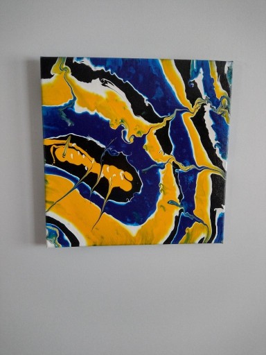 Zdjęcie oferty: Obraz akrylowy 40x40 abstrakcja pouring 