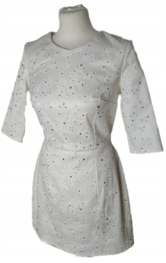 Zdjęcie oferty: Biała sukienka na ślub cywilny cała w kamieniach