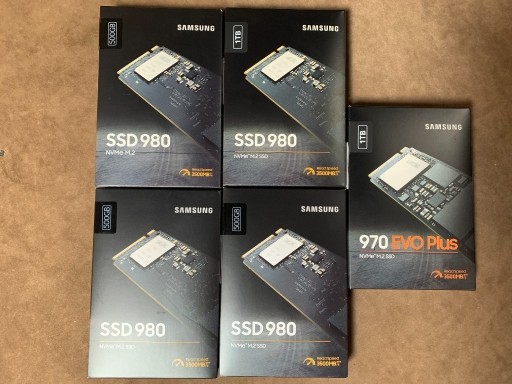 Zdjęcie oferty: 4x Pudełka Samsung 980 500 GB / 1 TB