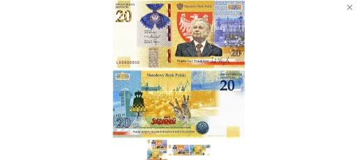 Zdjęcie oferty: Banknot z Lechem Kaczyńskim 20zł