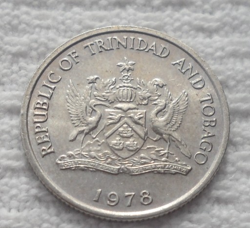 Zdjęcie oferty: Trynidad i Tobago 10 centów 1978 Kwiaty Hibiskus